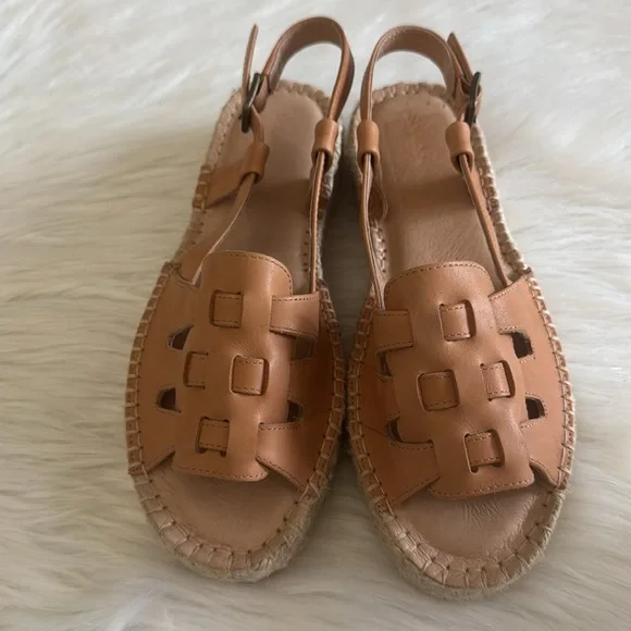 Soludos Sanibel Fisherman Leather Espadrille Sandals Sahara Pink Size 7.5 - Picture 2 of 16